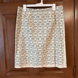 Elegant Cream Lace Skirt